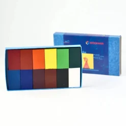 Stockmar Wax Crayons 12 Blocks in Cardboard Box