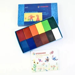 Stockmar Wax Crayons 12 Blocks in Cardboard Box