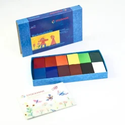 Stockmar Wax Crayons 12 Blocks in Cardboard Box