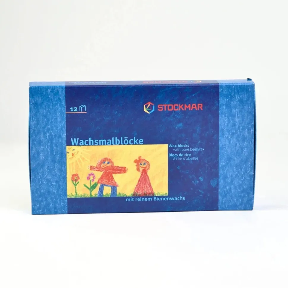 Stockmar Wax Crayons 12 Blocks in Cardboard Box