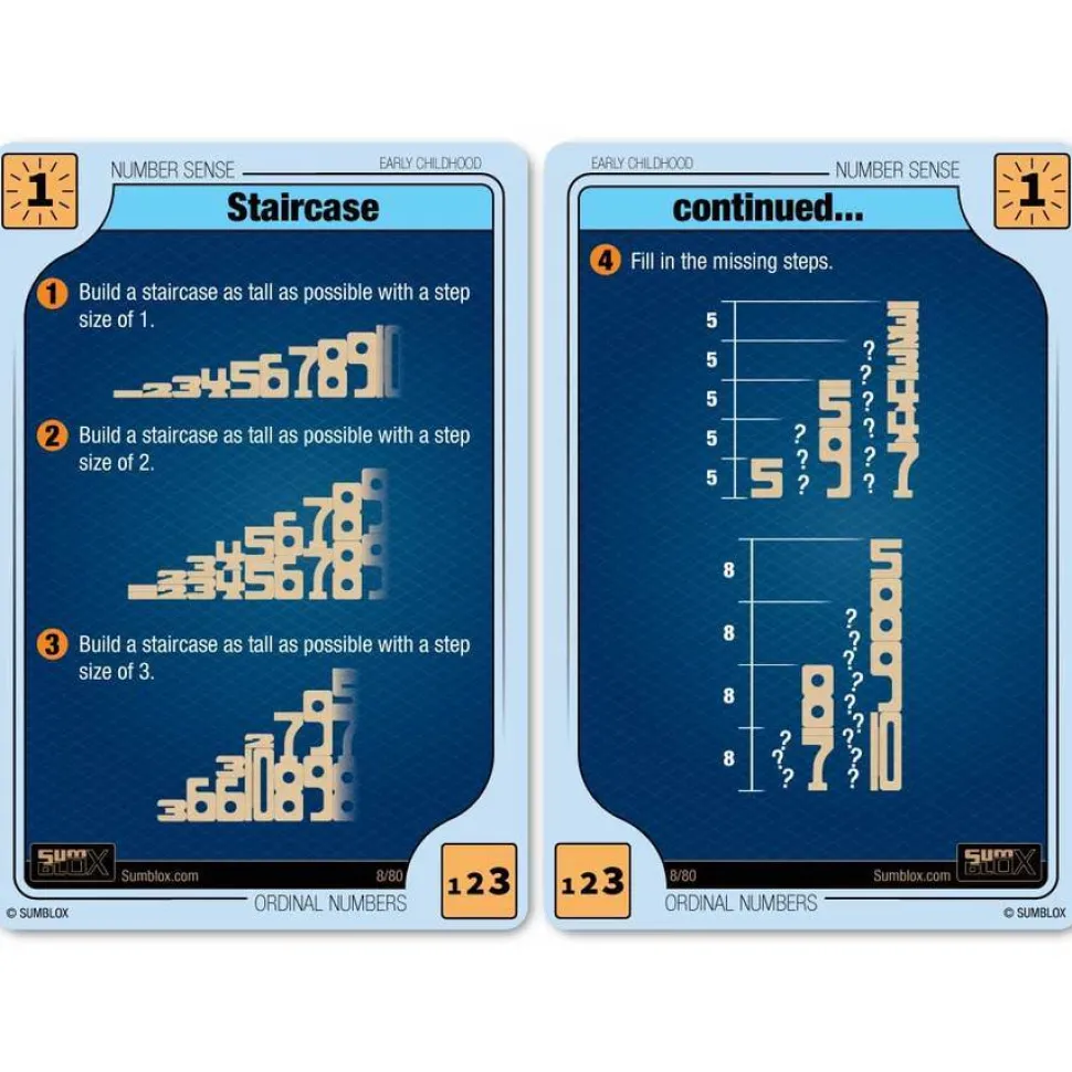 SumBlox Minis Starter Set 38 Blocks & 36 Activity Cards