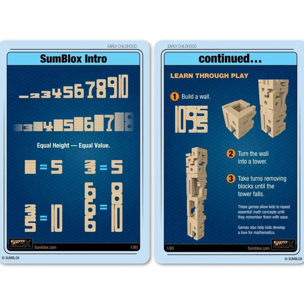 SumBlox Minis Starter Set 38 Blocks & 36 Activity Cards