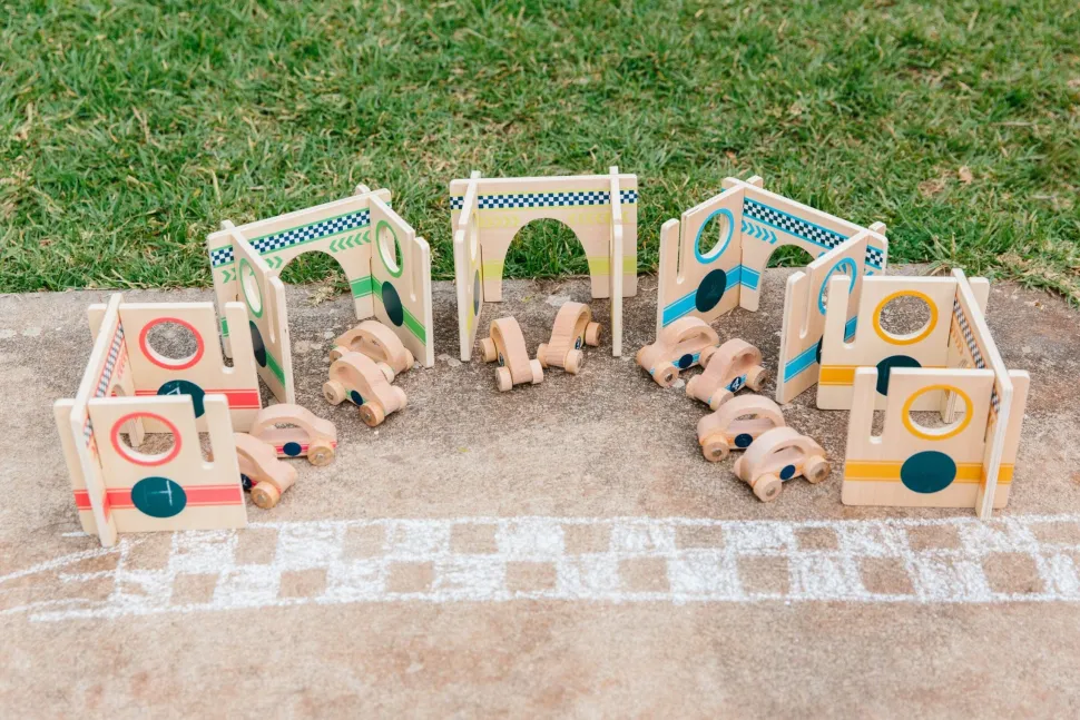 The Freckled Frog Happy Architect Raceway with Cars