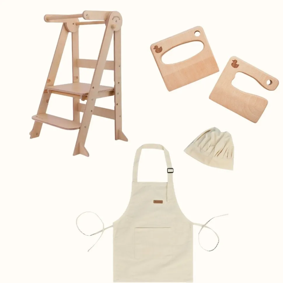 The Full Mini Chef: My Duckling Deluxe Folding Adjustable Learning Tower set