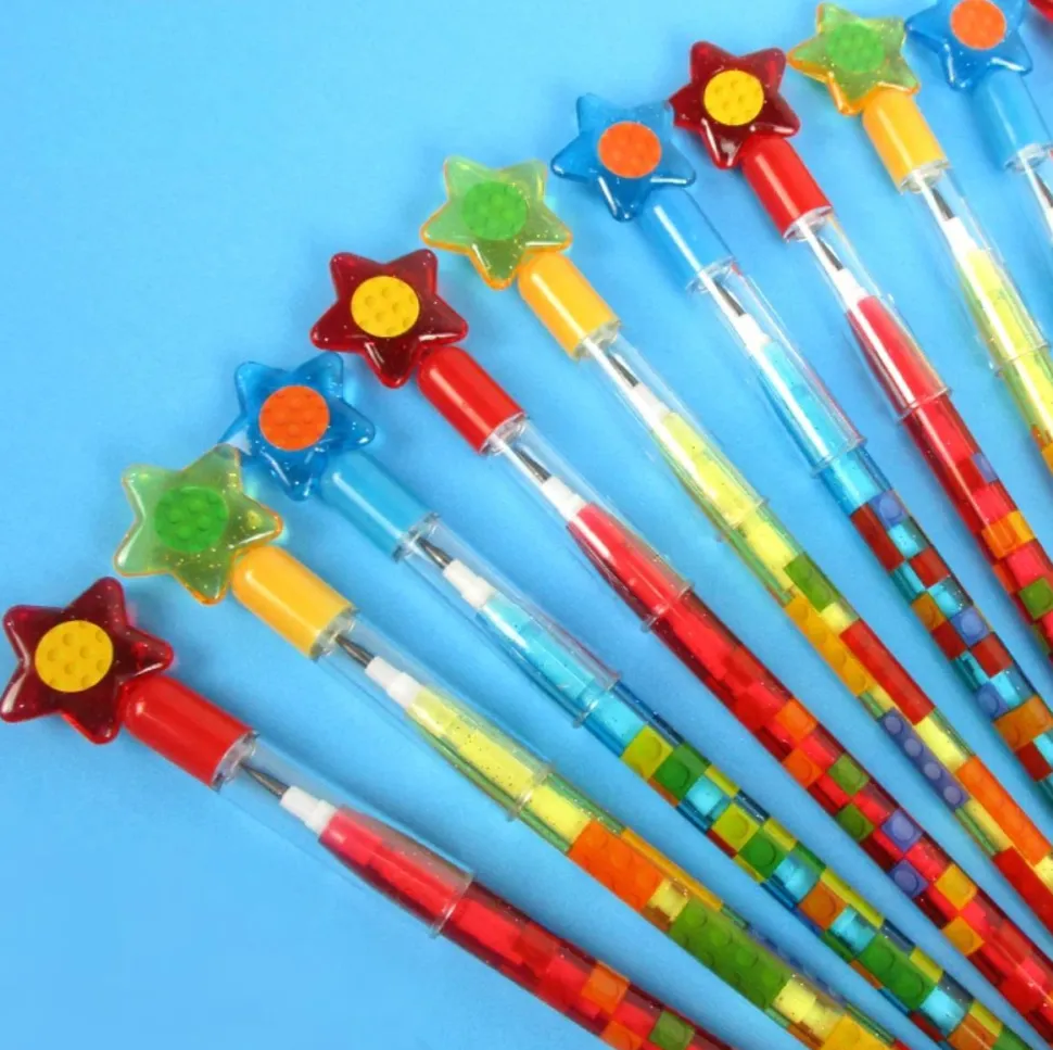 Tiny Mills - Building Blocks Brick Multi Point Pencils (24pcs)