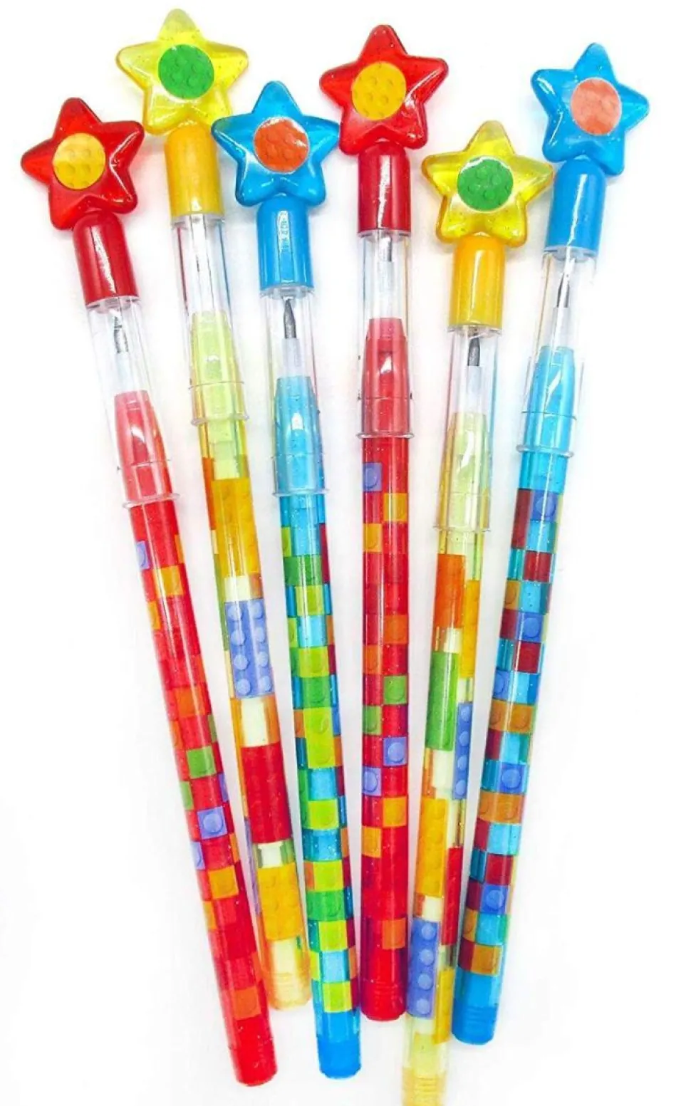 Tiny Mills - Building Blocks Brick Multi Point Pencils (24pcs)