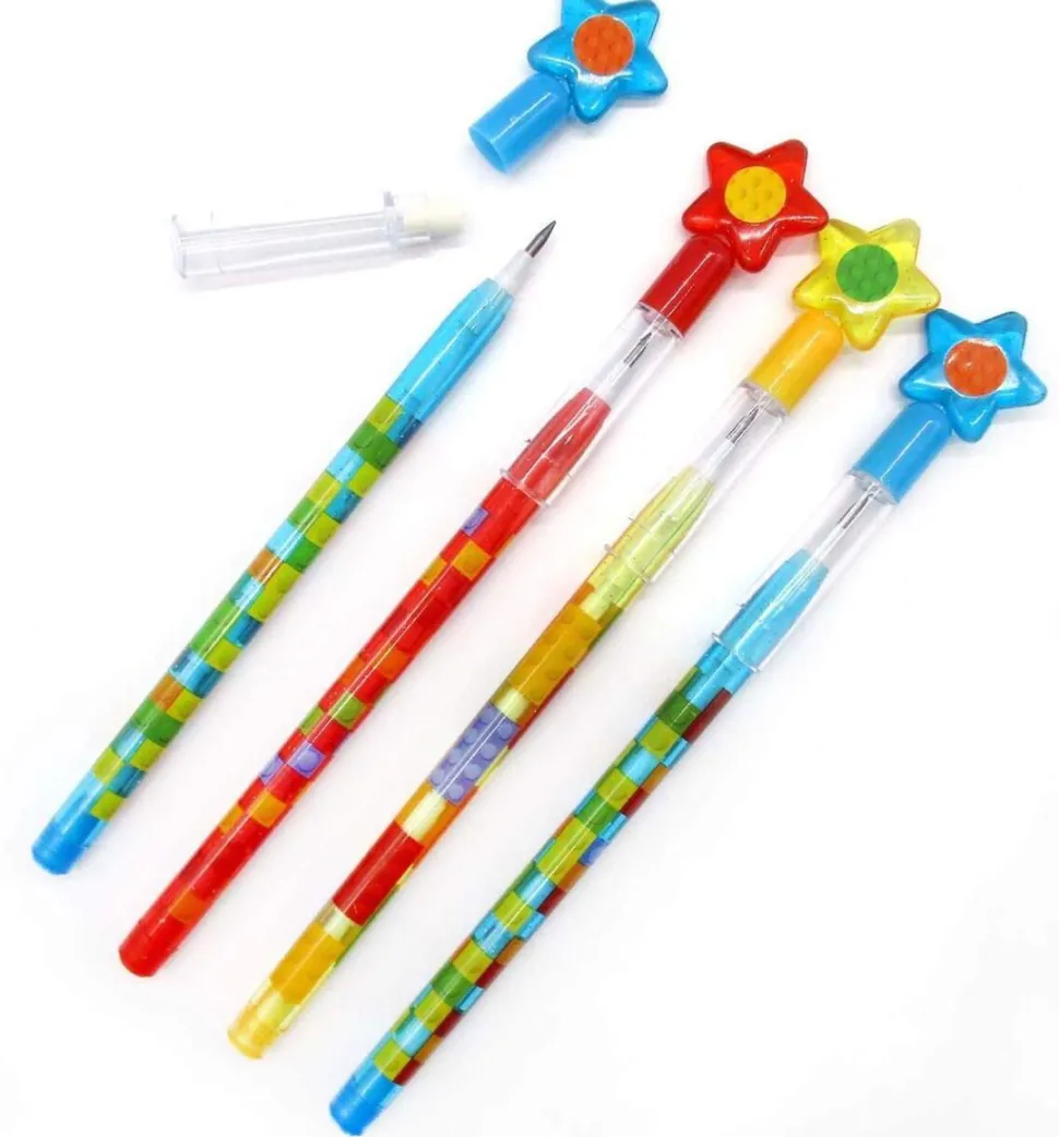 Tiny Mills - Building Blocks Brick Multi Point Pencils (24pcs)
