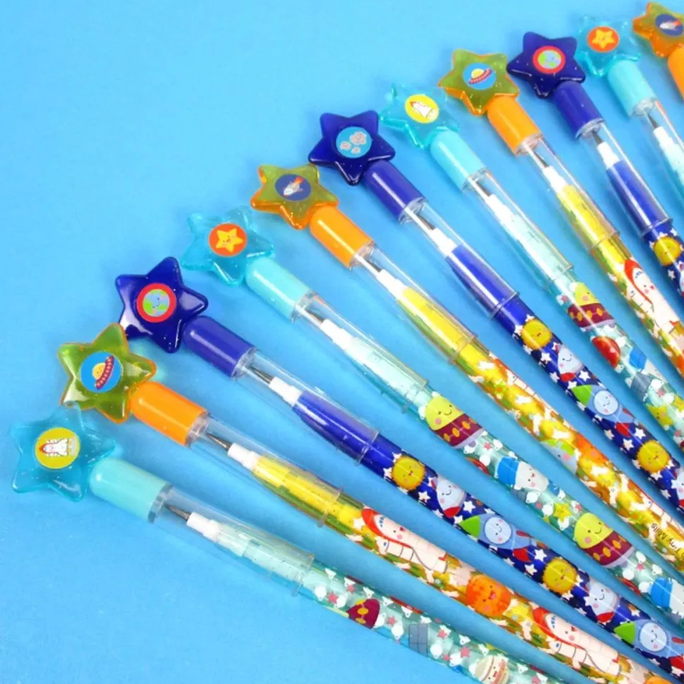 Tiny Mills - Outer Space Rocket Multi Point Pencils (24pcs)