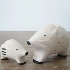 T-Lab Pole Pole Wooden Animal Pair Set - Boar