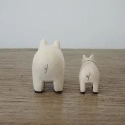 T-Lab Pole Pole Wooden Animal Pair Set - Pig