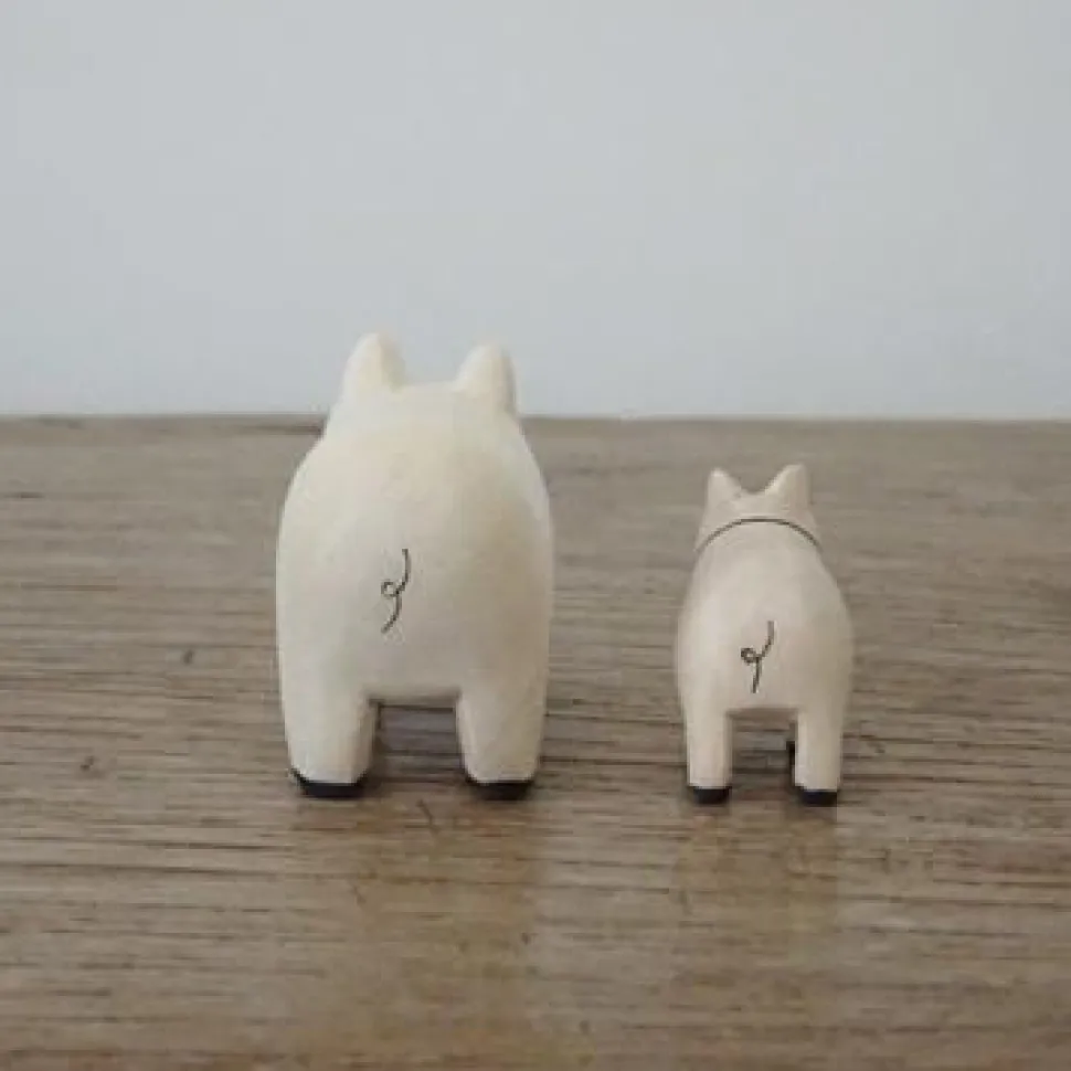 T-Lab Pole Pole Wooden Animal Pair Set - Pig