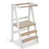Toypark Folding Learning Tower - White/Natural