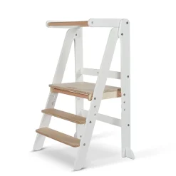 Toypark Folding Learning Tower - White/Natural