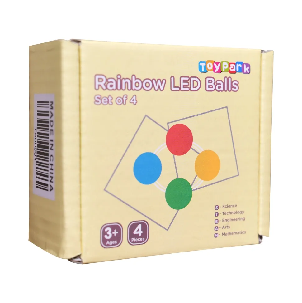 Toypark Rainbow LED Balls Set of 4
