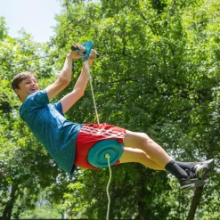 Trelines Zipline Quickset With Brake - Easy Setup and Takedown 30m