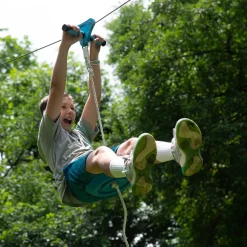 Trelines Zipline Quickset With Brake - Easy Setup and Takedown 30m