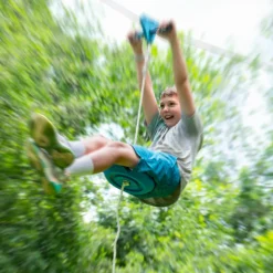 Trelines Zipline Quickset With Brake - Easy Setup and Takedown 30m