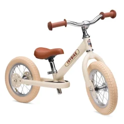 Trybike 2 In 1 Steel Balance Bike - Cream (2024 New Colour)