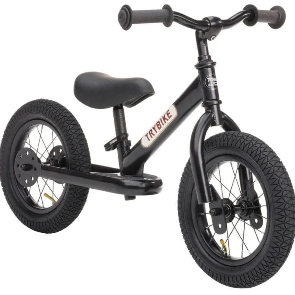 Trybike 2 in 1 Steel Balance Bike - Black