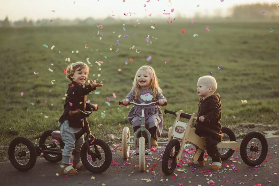 Trybike 2 in 1 Steel Balance Bike - Black