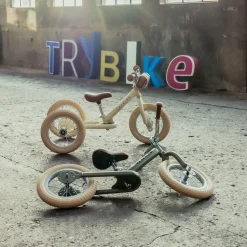 Trybike 2 In 1 Steel Balance Bike - Cream (2024 New Colour)