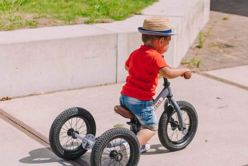 Trybike 2 in 1 Steel Balance Bike - Grey