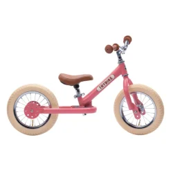 Trybike 2 in 1 Vintage Steel Balance Bike - Pink