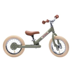 Trybike 2 in 1 Vintage Steel Balance Bike - Green