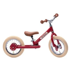 Trybike 2 in 1 Vintage Steel Balance Bike - Red