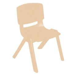 VIVAIO Happy Resin Chairs - Almond Chair 40 cm