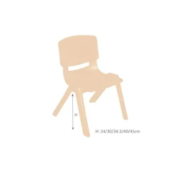 VIVAIO Happy Resin Chairs - Almond Chair 40 cm