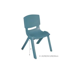 VIVAIO Happy Resin Chairs - Slate Chair 30 cm